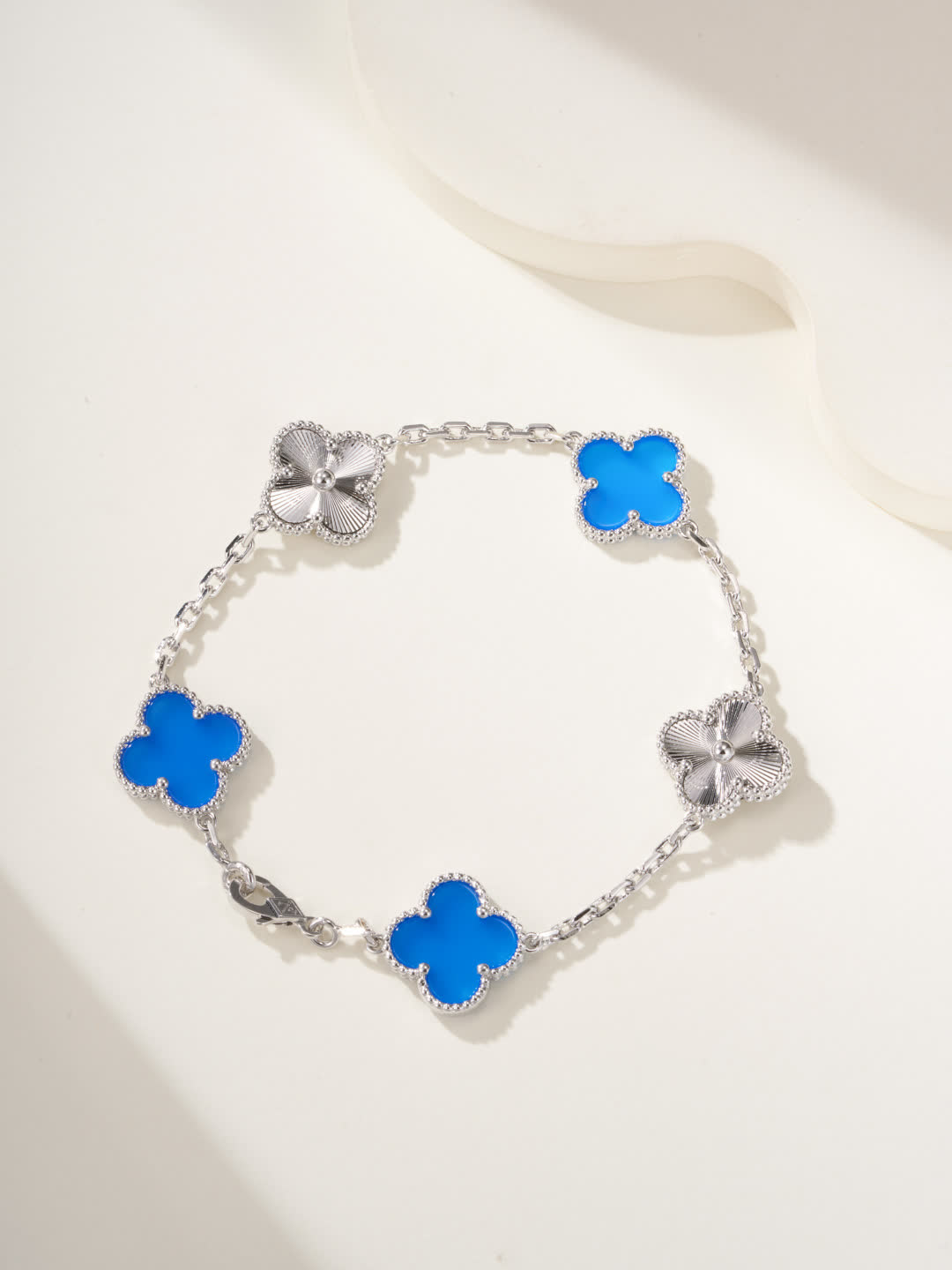 Van Cleef & Arpels Magic Alhambra Blue Enamel Bracelet